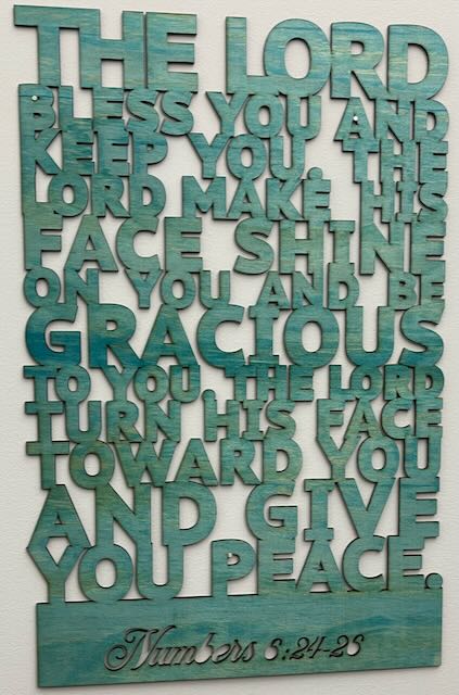 Lord bless you - Numbers 6:24-26 Laser Cutting Project - This laser-cut wall art beautifully presents the iconic blessing from Numbers 6:24-26, intricately designed to stand out in any space. With bold letters arranged in a modern, eye-catching layout, the words 