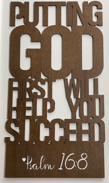 Guided by Grace: The Key to Success Laser Cutting Project - This wall art features the inspirational message,