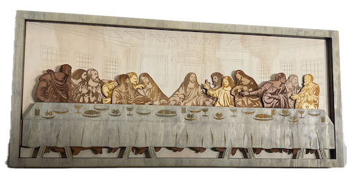 The Last Supper Laser Cutting Project - Using a laser cutter, create a detailed replica of the Last Supper. Design the intricate scene, cut the layers from wood, and assemble them to achieve a 3D effect. This project merges art and craftsmanship, allowing you to produce a stunning piece that honours this iconic moment in history.