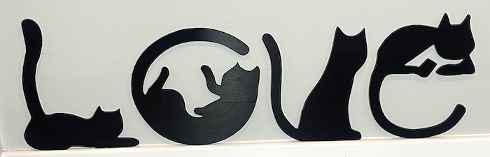 Purr-fect Love: Cat Silhouette Wall Art Laser Cutting Project - This unique 