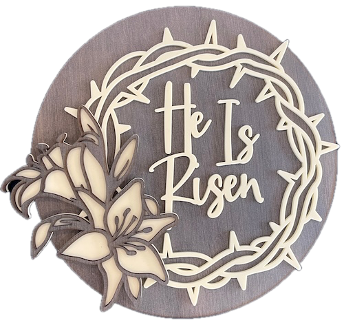 Celebrate Faith: He Is Risen Wall Art Laser Cutting Project - This beautifully crafted 