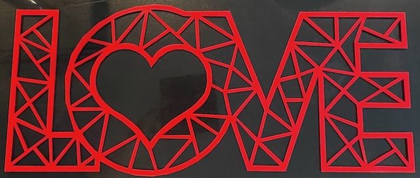 Love in Geometrics Laser Cutting Project - This modern geometric 